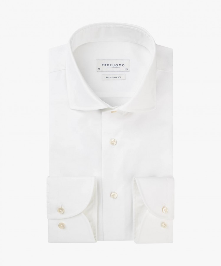 Afbeelding van PP2HC0006 2 Heren Overhemd Shirt Cutaway SF White - PROFUOMO
